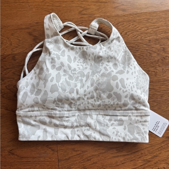 lululemon athletica White Leopard Print Bra